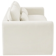 Meridian Furniture Sloan Cream Velvet Fabric Sofa