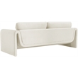 Meridian Furniture Sloan Cream Velvet Fabric Sofa