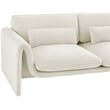 Meridian Furniture Sloan Cream Velvet Fabric Sofa