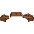 Meridian Furniture Sloan Saddle Velvet Fabric Loveseat