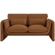 Meridian Furniture Sloan Saddle Velvet Fabric Loveseat