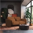 Meridian Furniture Sloan Saddle Velvet Fabric Loveseat