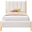 Meridian Furniture Kona Cream Fabric Twin Bed