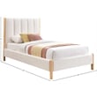 Meridian Furniture Kona Cream Fabric Twin Bed