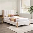 Meridian Furniture Kona Cream Fabric Twin Bed