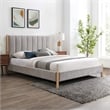 Meridian Furniture Kona Grey Fabric Queen Bed