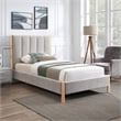 Meridian Furniture Kona Grey Fabric Twin Bed