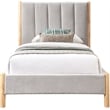 Meridian Furniture Kona Grey Fabric Twin Bed