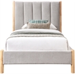 Meridian Furniture Kona Grey Fabric Twin Bed