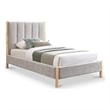 Meridian Furniture Kona Grey Fabric Twin Bed