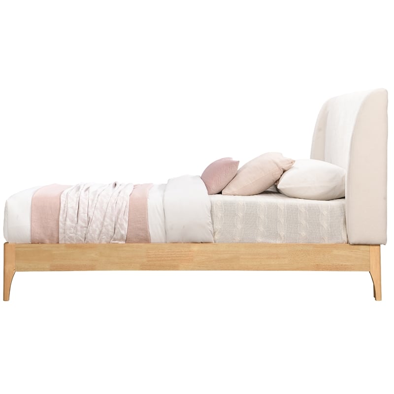Meridian Furniture Ventura Cream Fabric Twin Bed