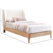 Meridian Furniture Ventura Cream Fabric Twin Bed