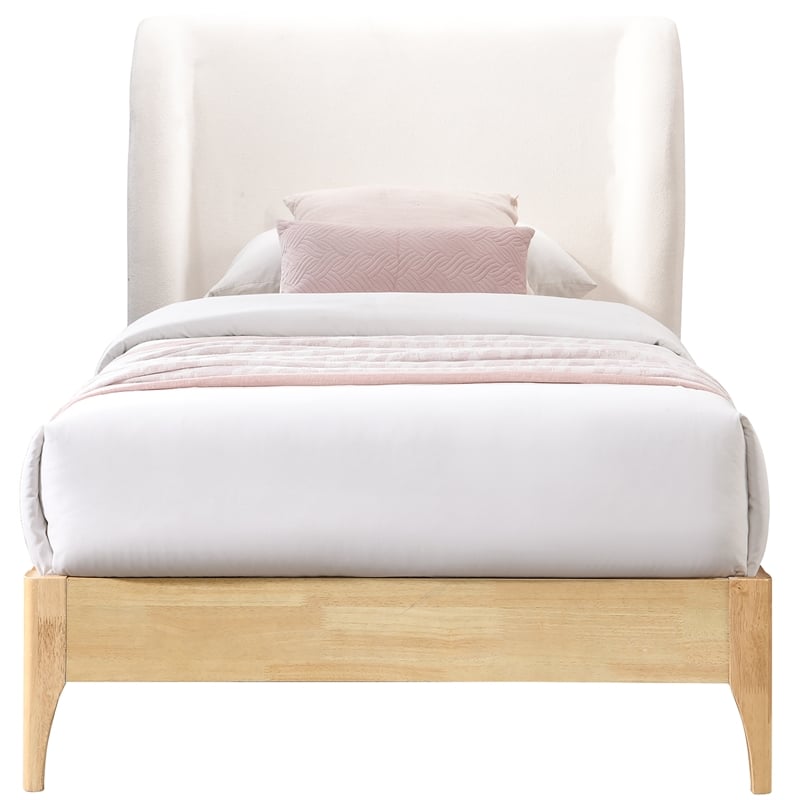 Meridian Furniture Ventura Cream Fabric Twin Bed