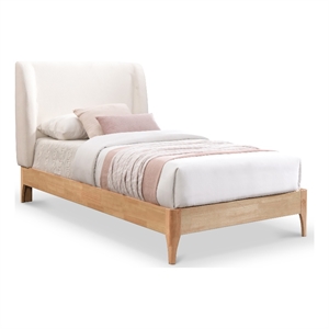 Meridian Furniture Ventura Cream Fabric Twin Bed