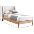 Meridian Furniture Ventura Grey Fabric Twin Bed