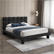 Meridian Furniture Deco Black Boucle Fabric Full Bed