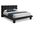 Meridian Furniture Deco Black Boucle Fabric Full Bed