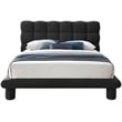 Meridian Furniture Deco Black Boucle Fabric King Bed