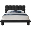 Meridian Furniture Deco Black Boucle Fabric King Bed