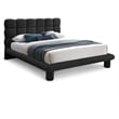 Meridian Furniture Deco Black Boucle Fabric King Bed