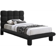 Meridian Furniture Deco Black Boucle Fabric Twin Bed