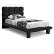 Meridian Furniture Deco Black Boucle Fabric Twin Bed