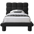 Meridian Furniture Deco Black Boucle Fabric Twin Bed