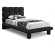 Meridian Furniture Deco Black Boucle Fabric Twin Bed