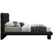 Meridian Furniture Deco Black Boucle Fabric Twin Bed