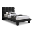 Meridian Furniture Deco Black Boucle Fabric Twin Bed