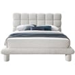 Meridian Furniture Deco Cream Boucle Fabric King Bed