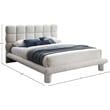 Meridian Furniture Deco Cream Boucle Fabric King Bed