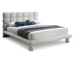 Meridian Furniture Deco Cream Boucle Fabric King Bed