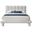 Meridian Furniture Deco Cream Boucle Fabric King Bed