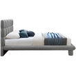 Meridian Furniture Deco Grey Boucle Fabric Full Bed