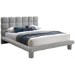 Meridian Furniture Deco Grey Boucle Fabric Full Bed