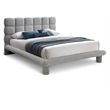 Meridian Furniture Deco Grey Boucle Fabric Full Bed