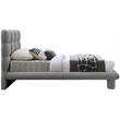 Meridian Furniture Deco Grey Boucle Fabric Twin Bed