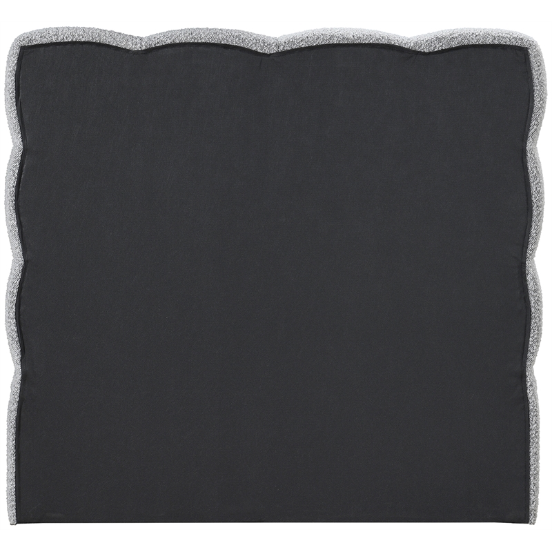 Meridian Furniture Deco Grey Boucle Fabric Twin Bed