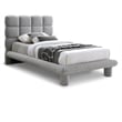 Meridian Furniture Deco Grey Boucle Fabric Twin Bed