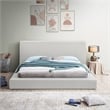 Meridian Furniture Terra Cream Boucle Fabric King Bed