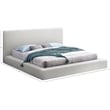 Meridian Furniture Terra Cream Boucle Fabric King Bed