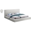 Meridian Furniture Terra Cream Boucle Fabric King Bed