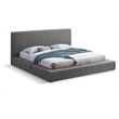 Meridian Furniture Terra Grey Boucle Fabric Full Bed