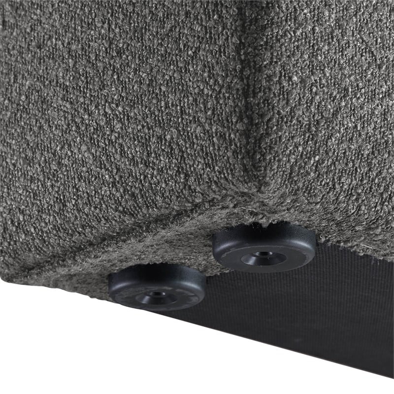 Meridian Furniture Terra Grey Boucle Fabric Full Bed