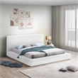 Meridian Furniture Terra White Boucle Fabric Full Bed