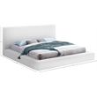 Meridian Furniture Terra White Boucle Fabric King Bed