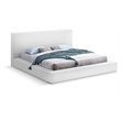 Meridian Furniture Terra White Boucle Fabric Queen Bed