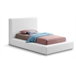 Meridian Furniture Terra White Boucle Fabric Twin Bed