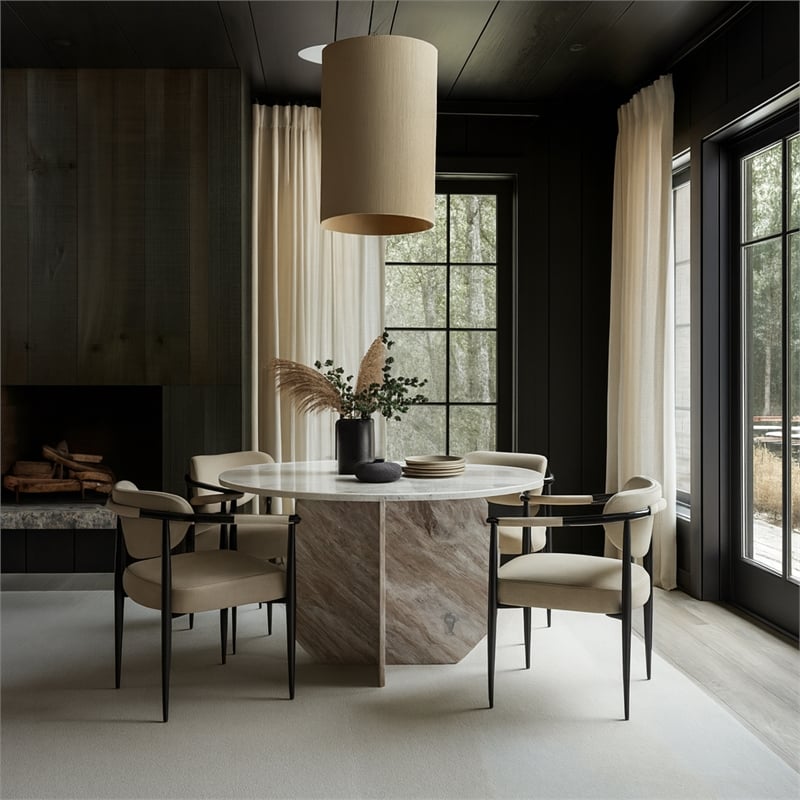 Meridian Furniture Formentera Brown Dining Table